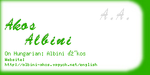 akos albini business card